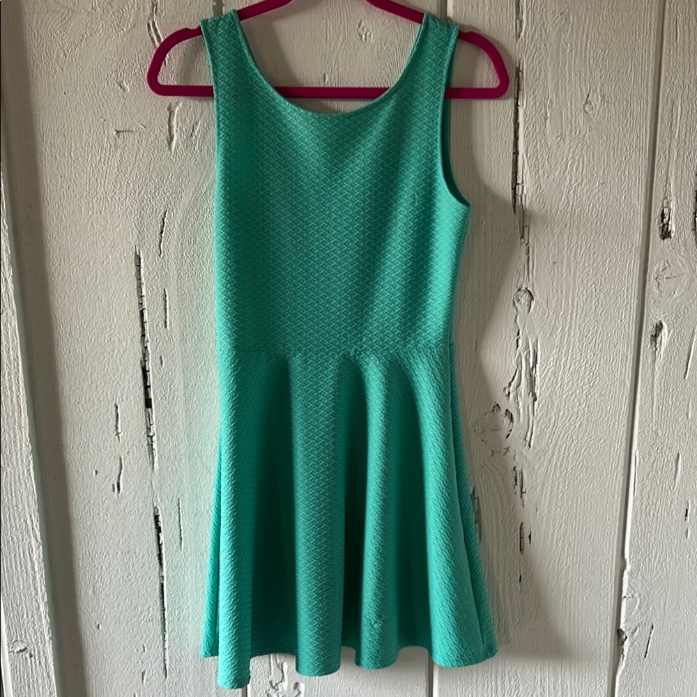 H&M Teal Textured Dress